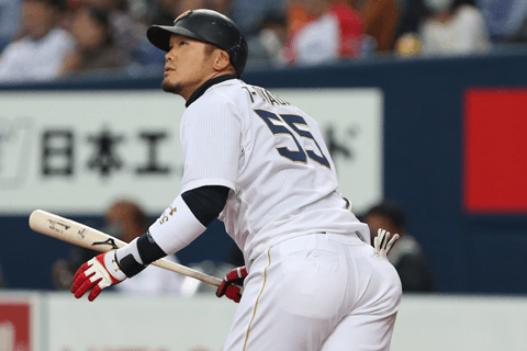 最終値下げオリックス、巨人谷佳知選手のバット 青い